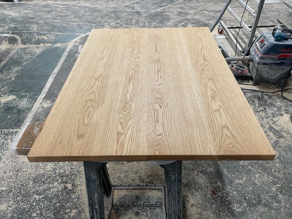 Scandinavian Solid Oak Dining Table and Benches