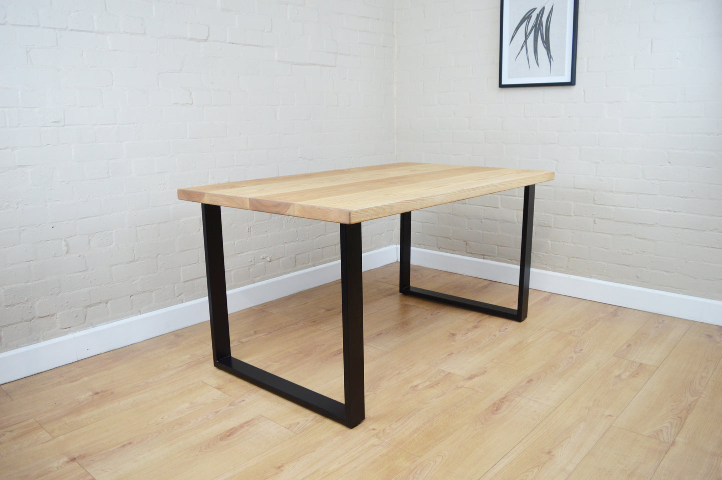 Solid Ash Industrial Dining Table