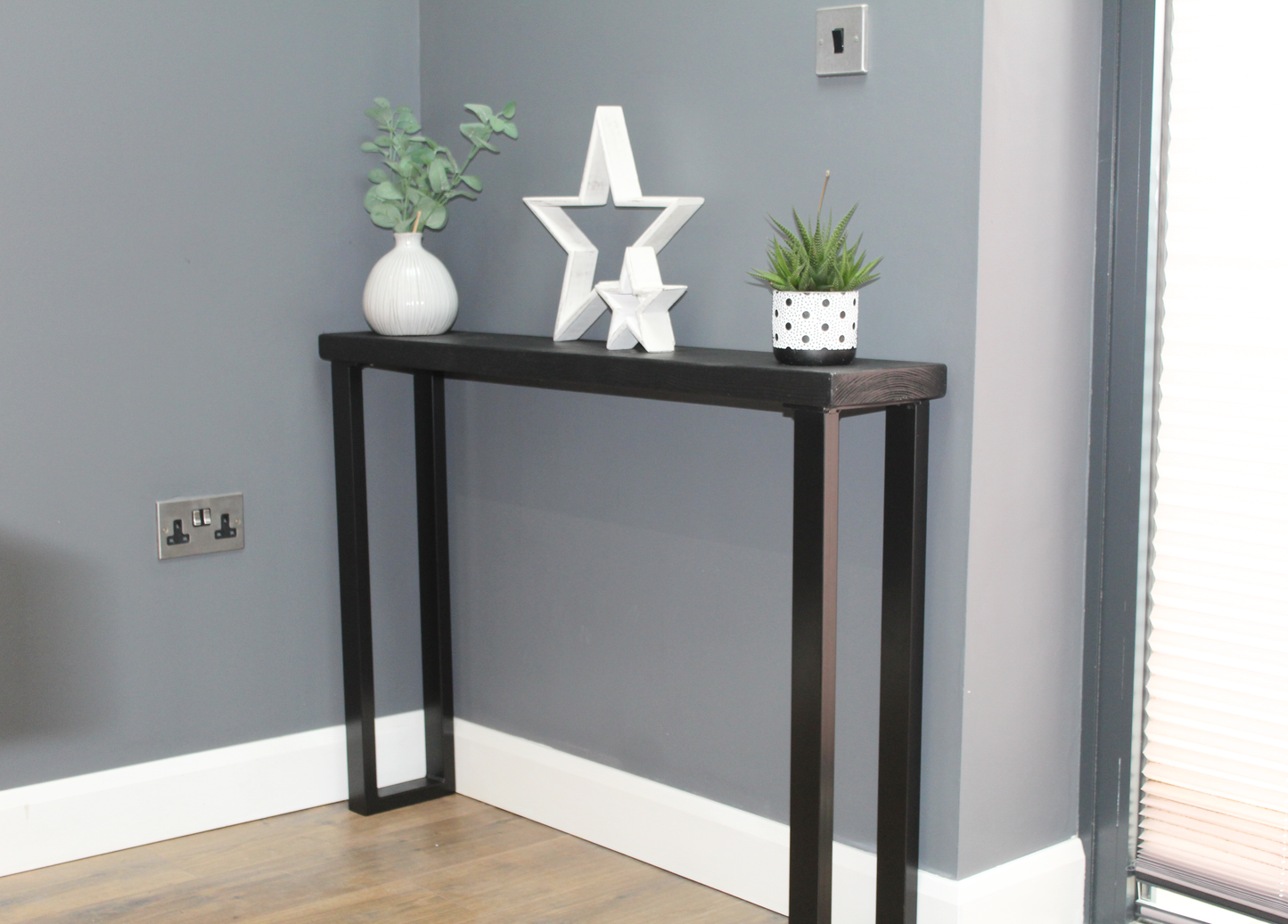 Black Rustic Console Table | 20cm Depth