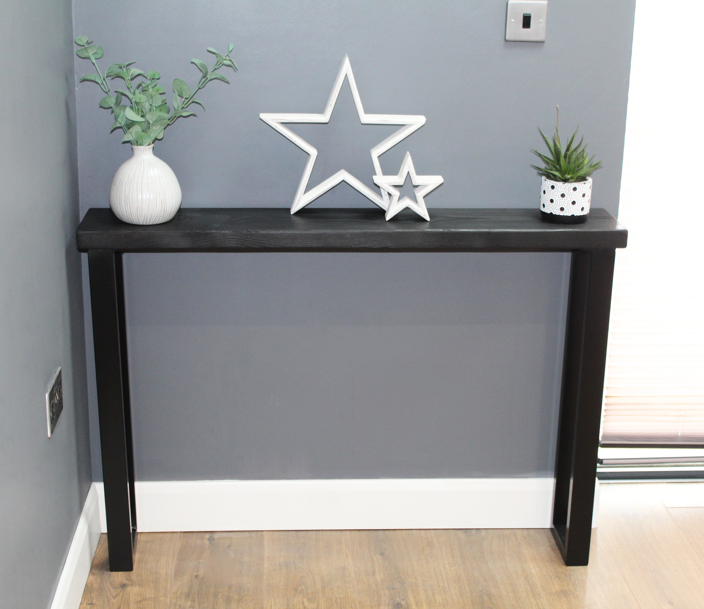 Black Rustic Console Table | 20cm Depth