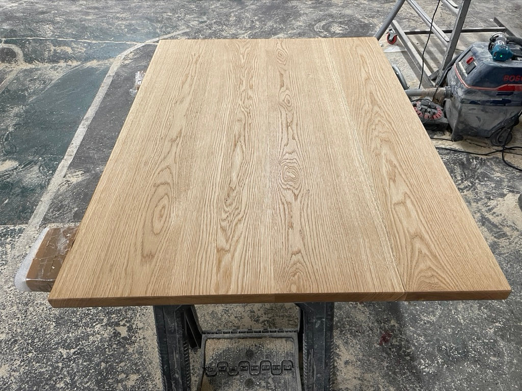 Industrial Solid Oak Dining Table
