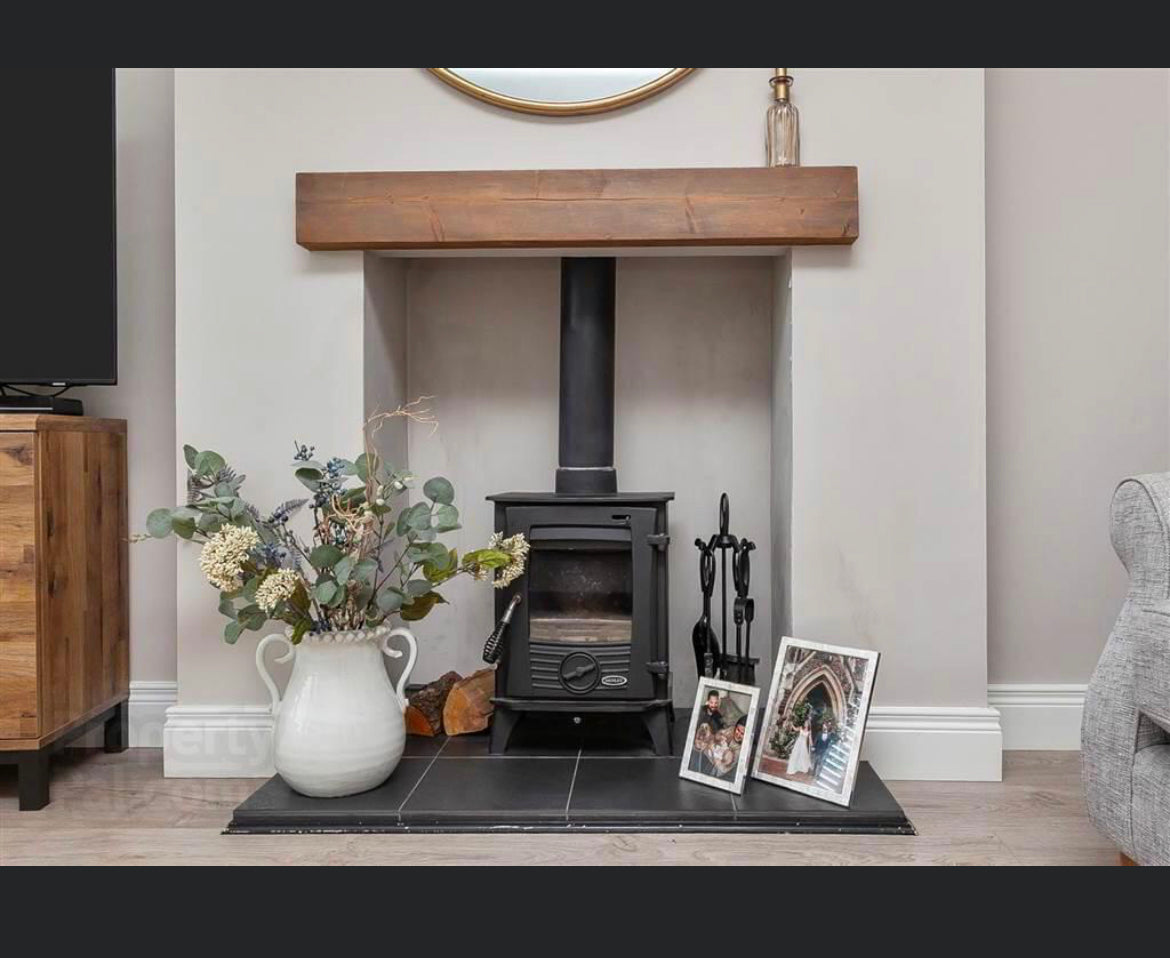 Rustic Solid Wood Mantle Beam | 7cm Depth