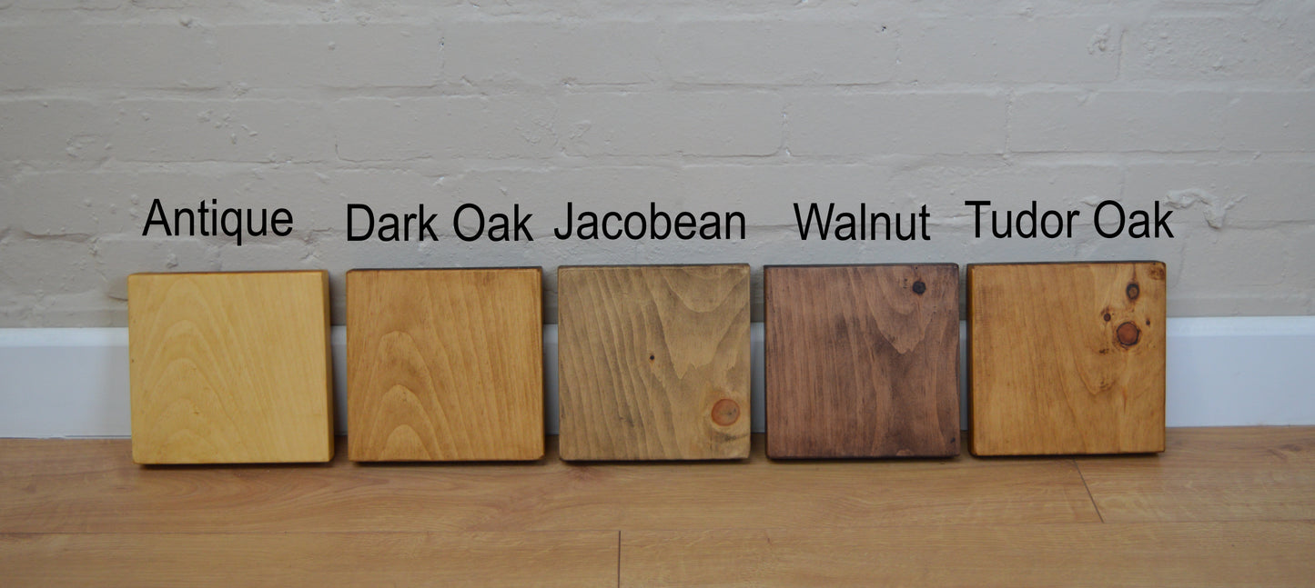 Set of 2 | Rustic Wooden Wall Shelves with Industrial Style Bracket | 22.5cm depth