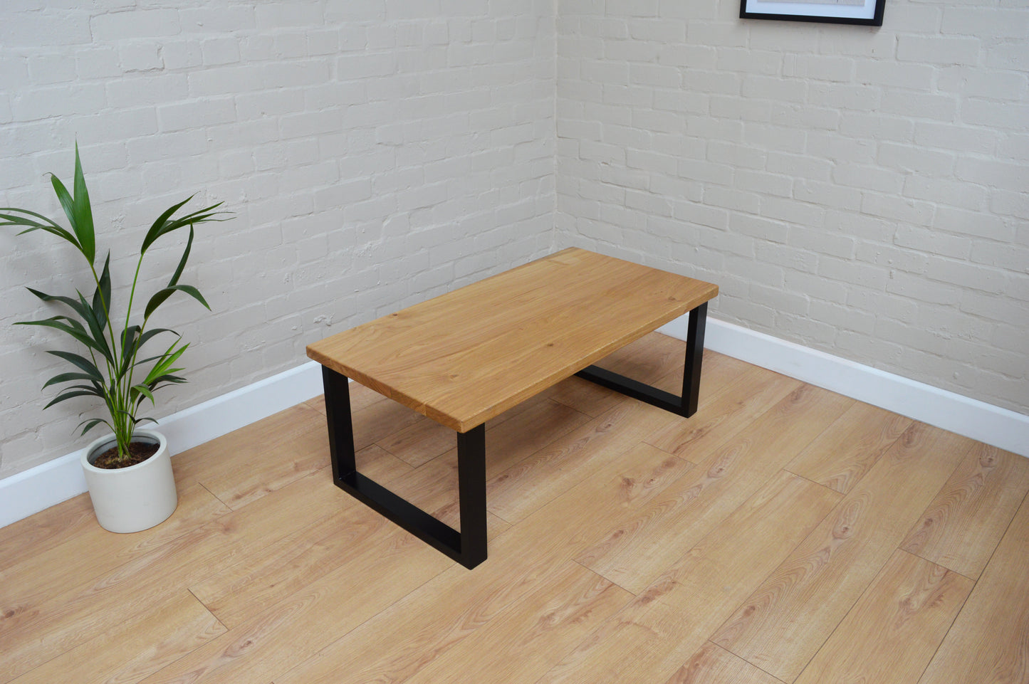 Solid Oak Coffee Table - Industrial style
