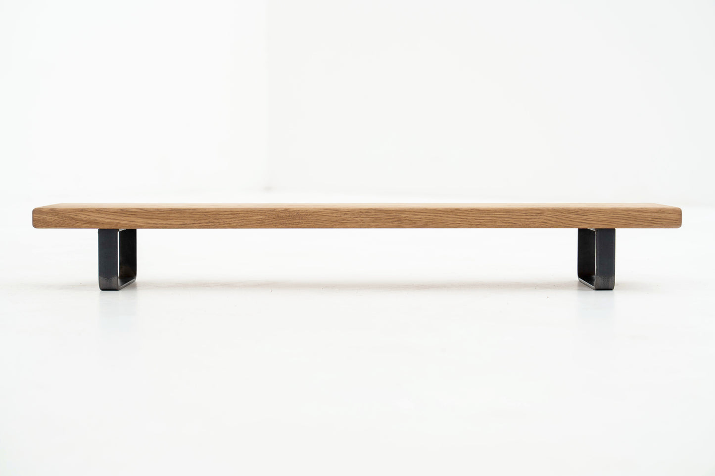 Solid Oak Monitor Stand with Metal sides | 20cm Depth