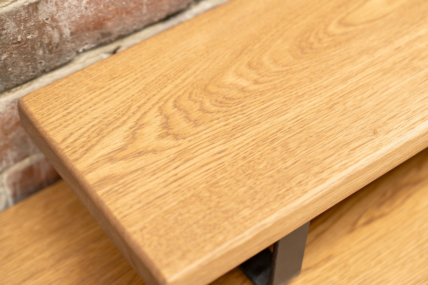 Solid Oak Monitor Stand with Metal sides | 20cm Depth