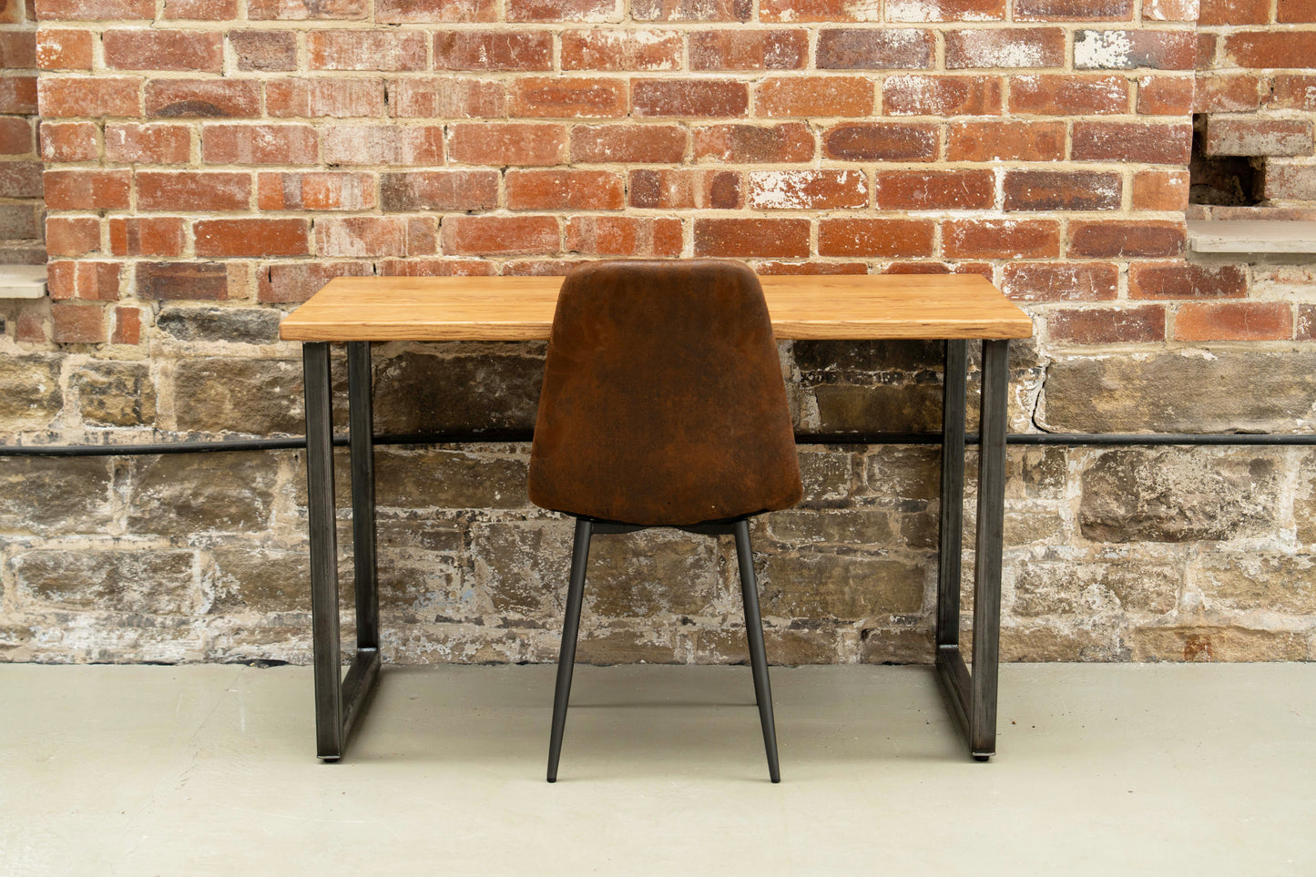 Industrial Solid Oak Desk