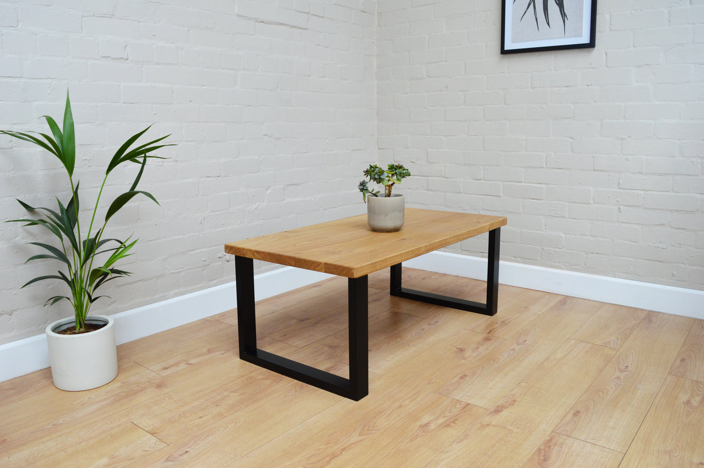 Solid Oak Coffee Table - Industrial style