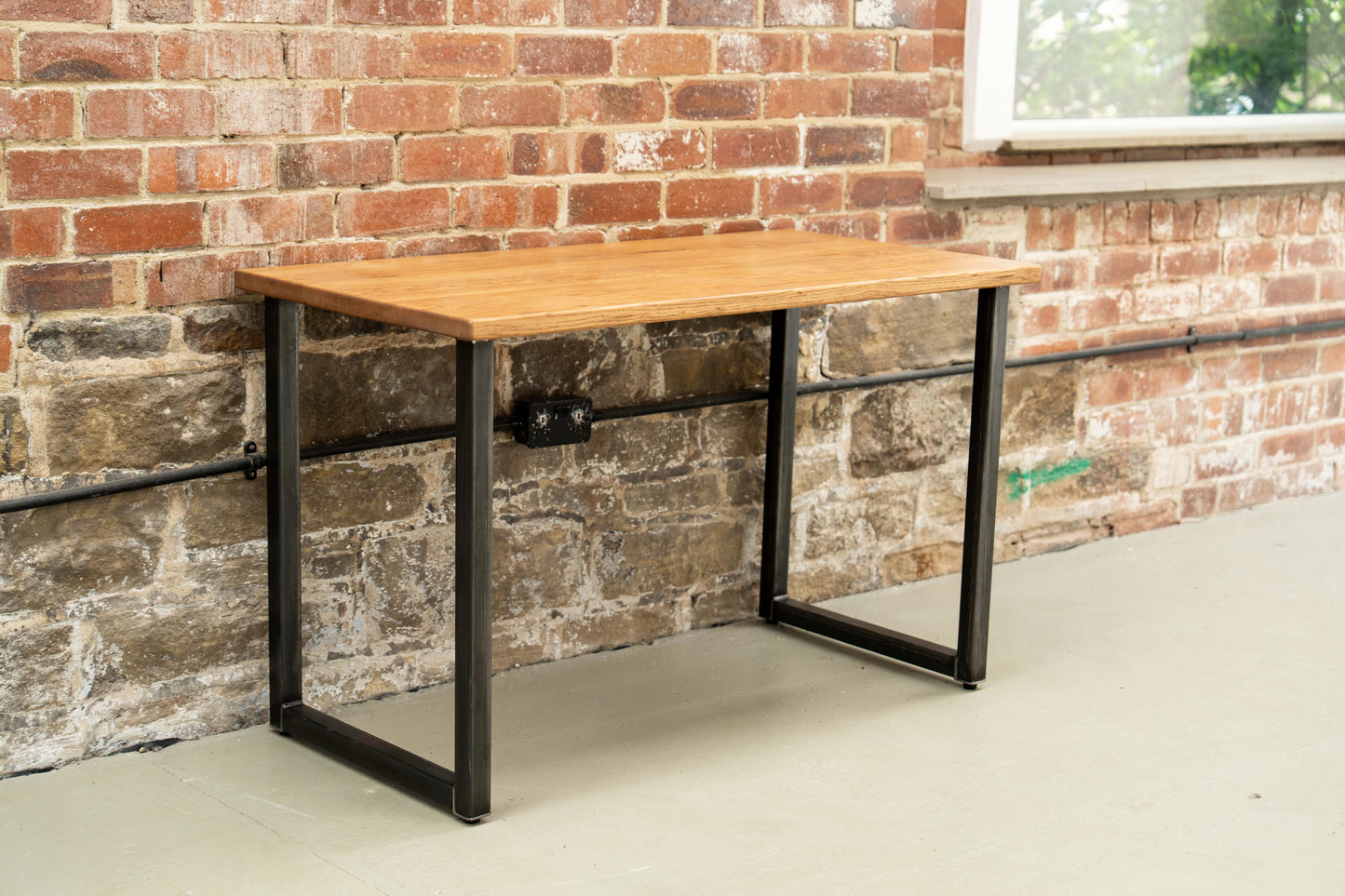 Industrial Solid Oak Desk
