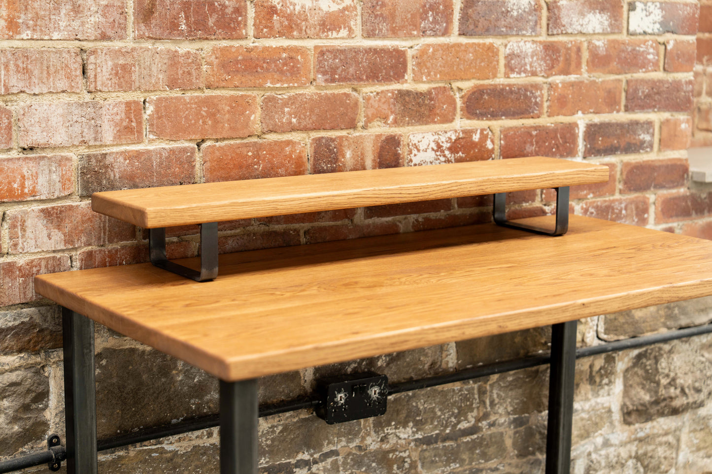 Industrial Solid Oak Desk