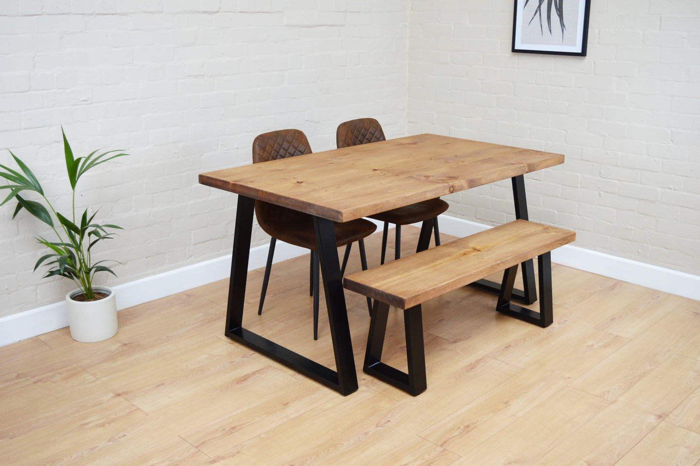 Hunton Dining Chair Brown | Set of Two