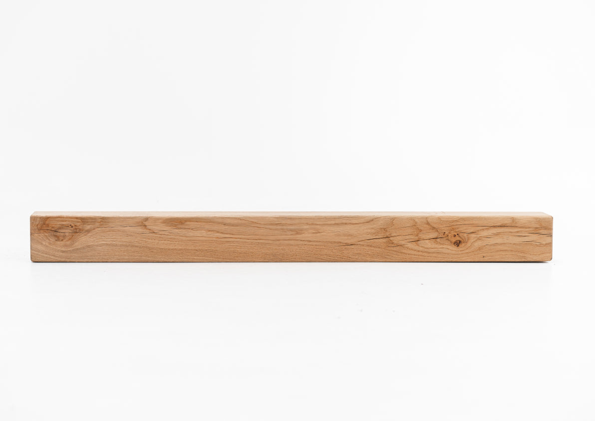 Floating Oak Mantle Beam 9.5cm x 9.5cm