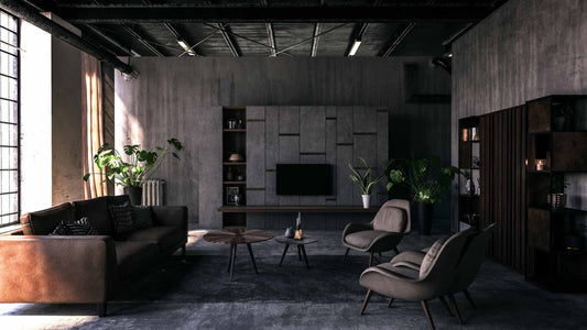 Designing a Cosy Industrial Living Room with Wooden Furniture