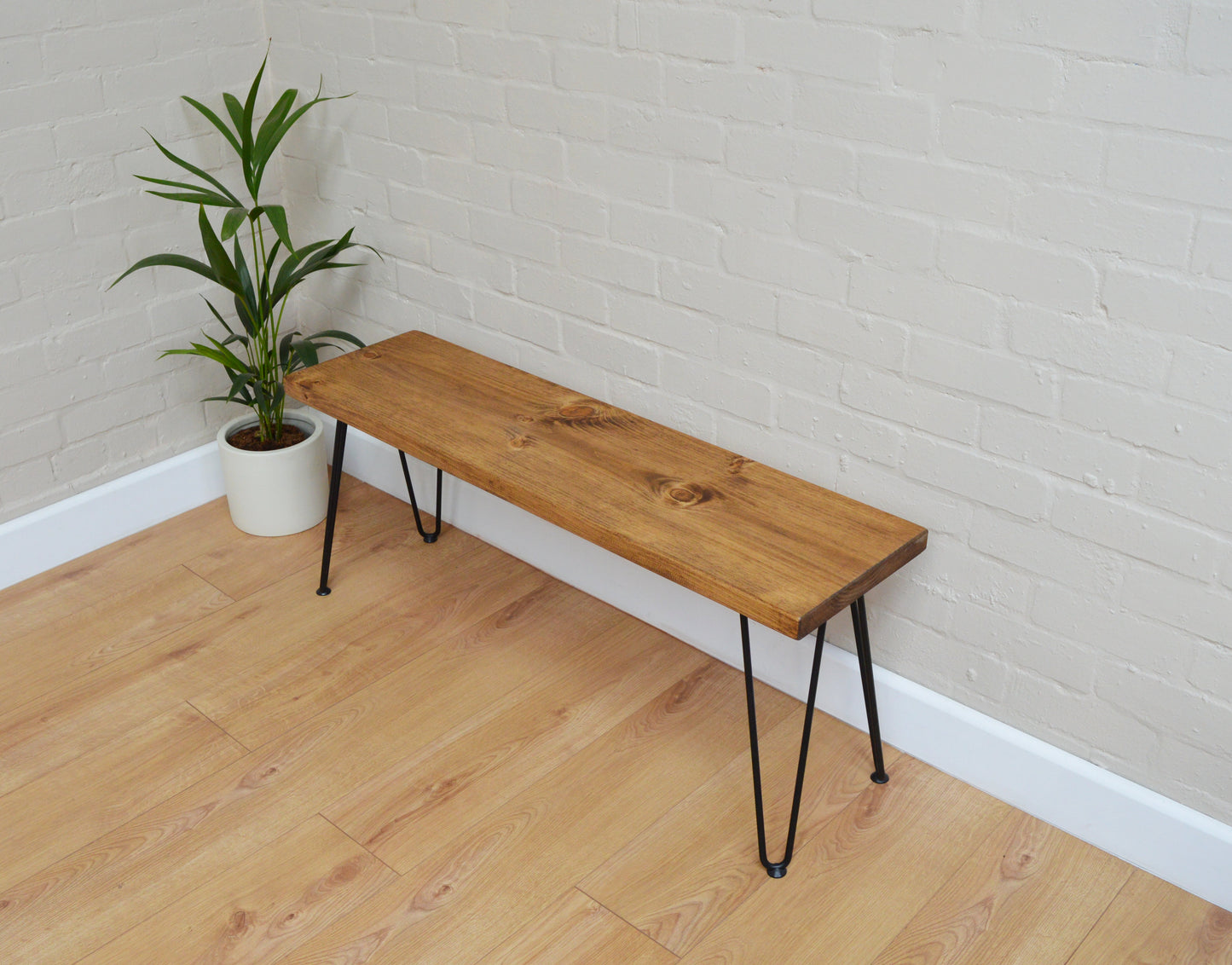 Minimalist Bench with Hairpin Legs