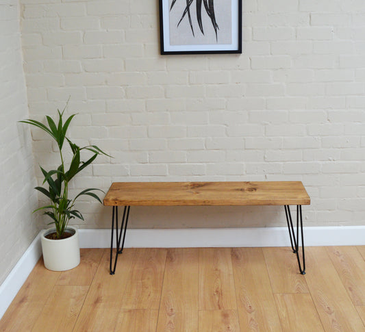 Minimalist Bench with Hairpin Legs