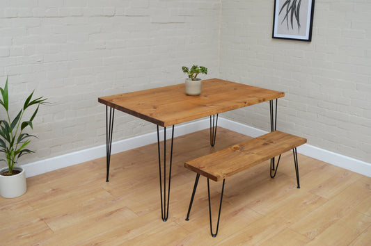 Minimalist Dining Table with Hairpin Legs