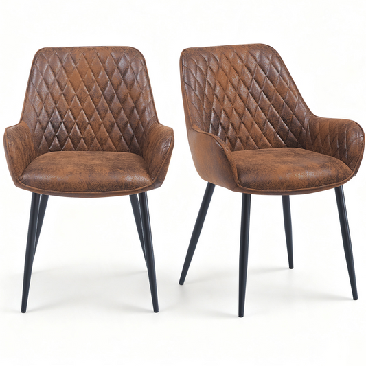 Baxter Dining Chair Faux Suede | Set of Two