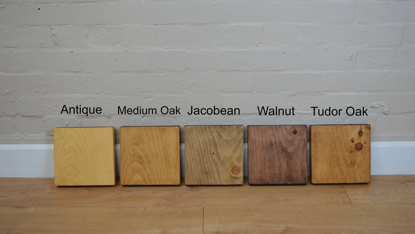 Chunky Rustic Wooden Wall Shelves with Industrial Style Bracket | 22.5cm depth