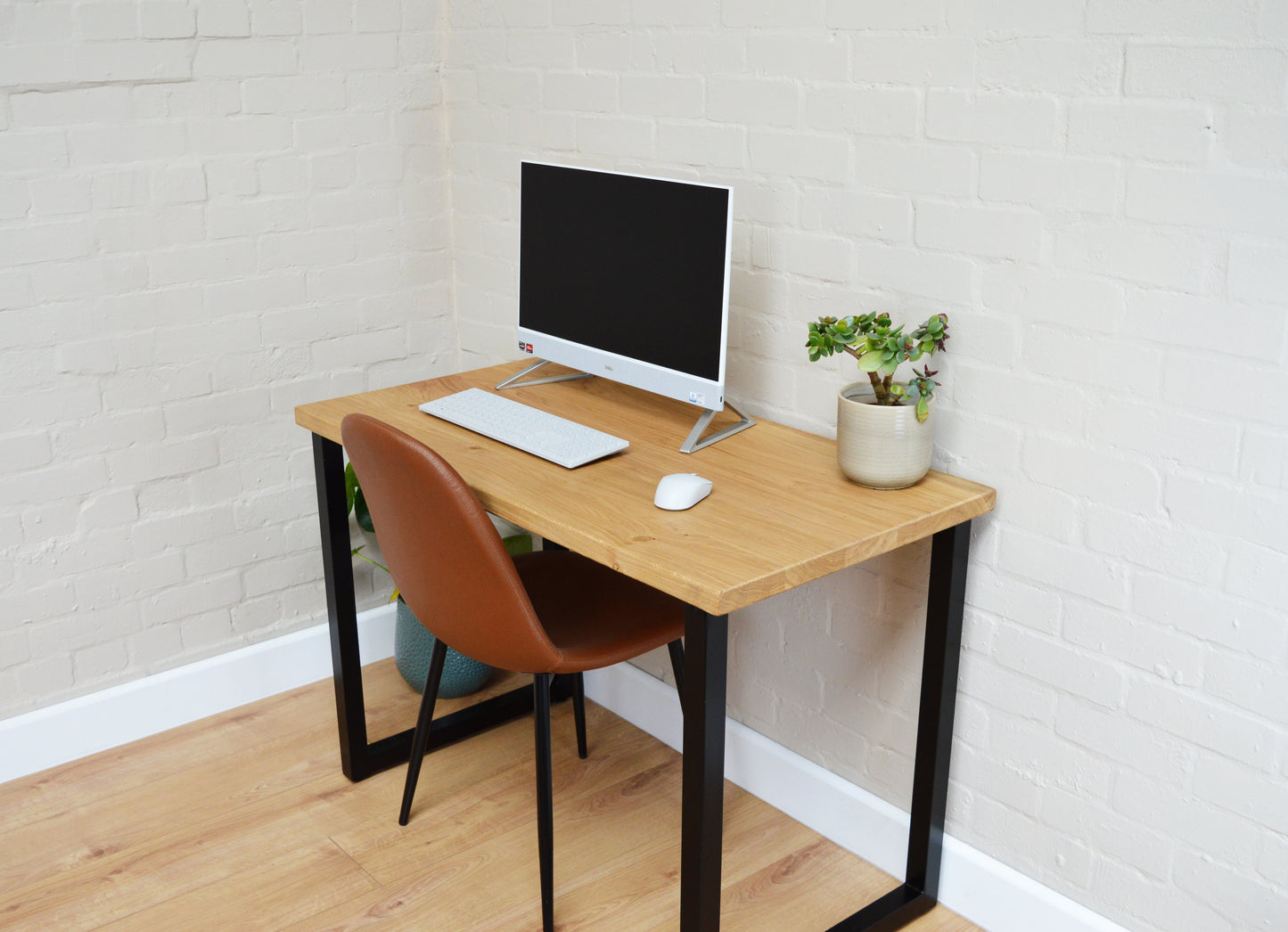 Industrial Solid Oak Desk