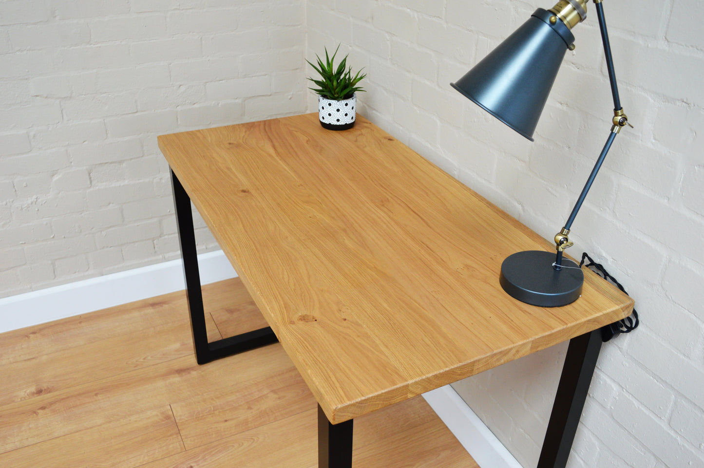 Industrial Solid Oak Desk