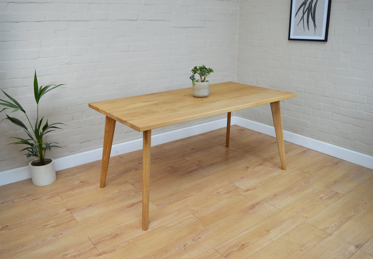 Solid Oak Dining Table and Benches