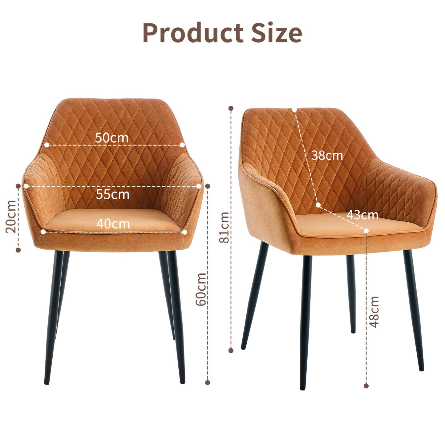 Baxter Dining Chair Velvet | Set of Two