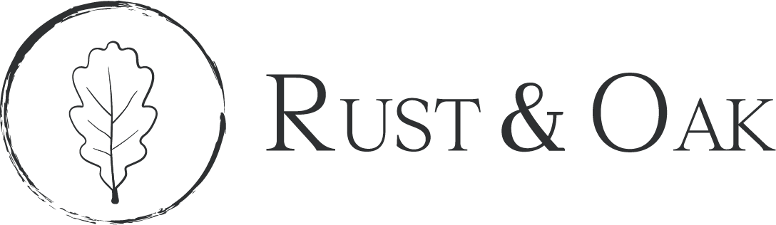 Rust and Oak logo in dark gray