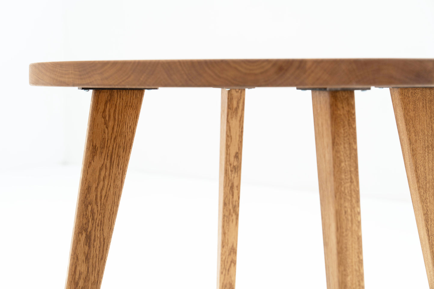 Scandinavian Solid Oak Round Dining Table