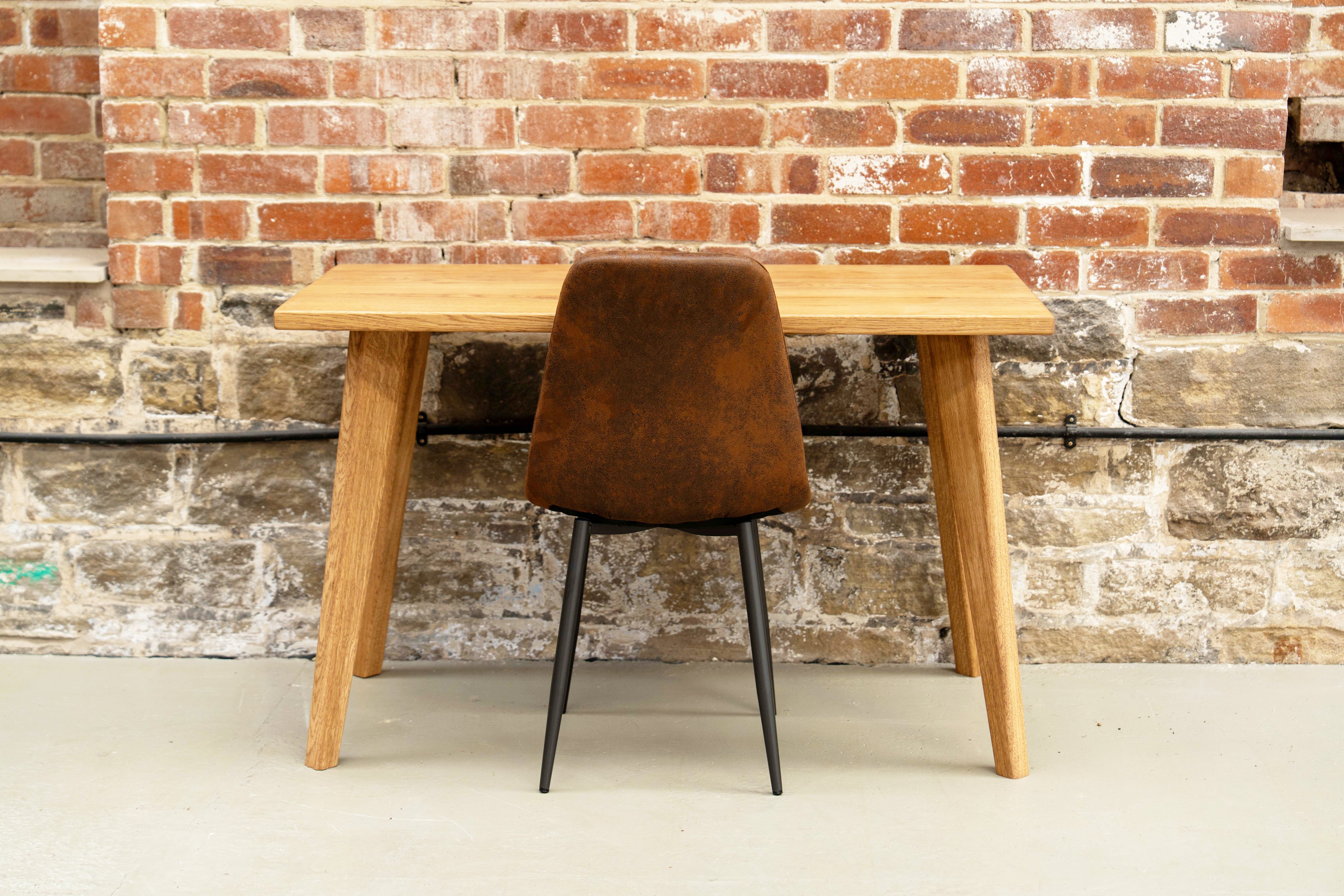Scandinavian Solid Oak Desk – Rust and Oak