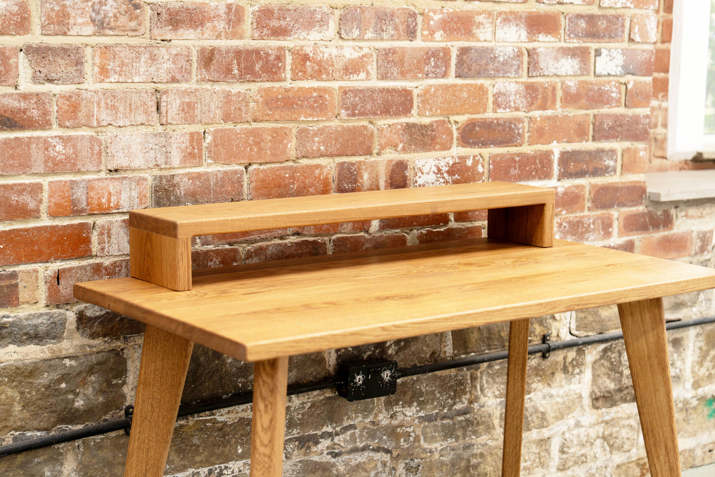 Scandinavian Solid Oak Desk – Rust and Oak