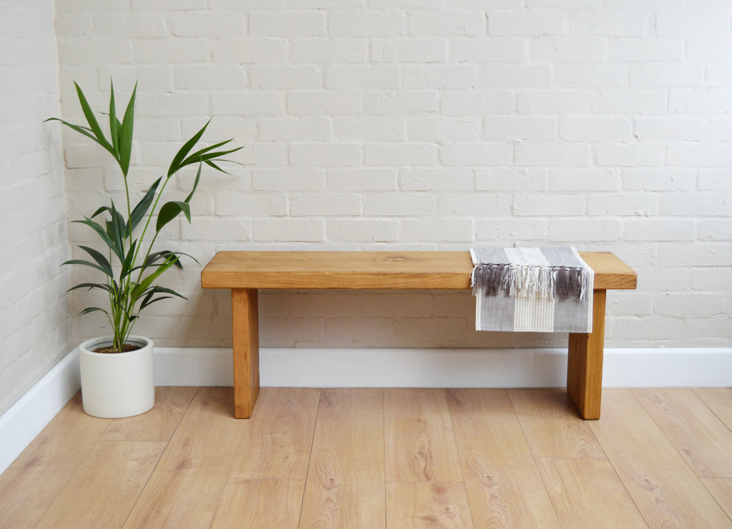 Rustic Solid Wood Bench