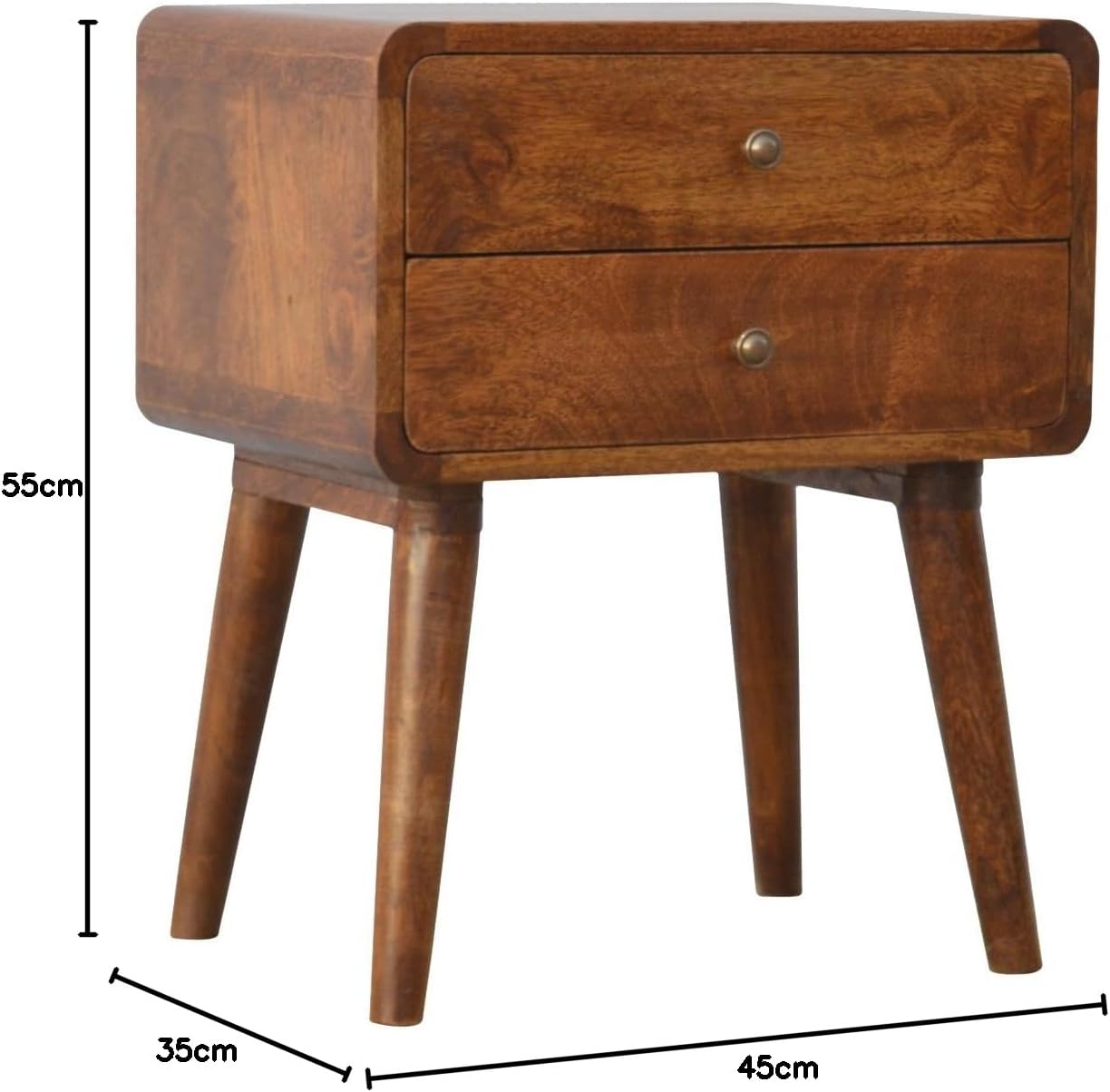 Nordic Chestnut Sofa / Bedside Table