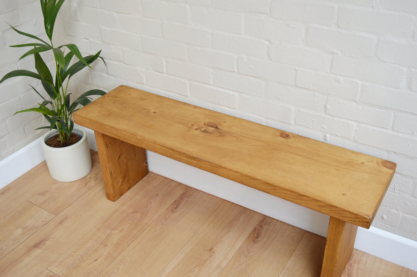 Rustic Solid Wood Bench