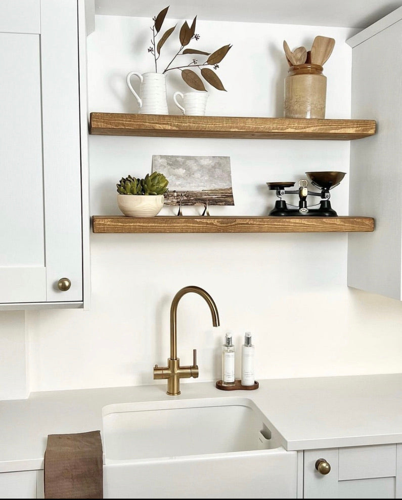 Wooden Floating Wall Shelves | 22.5cm depth