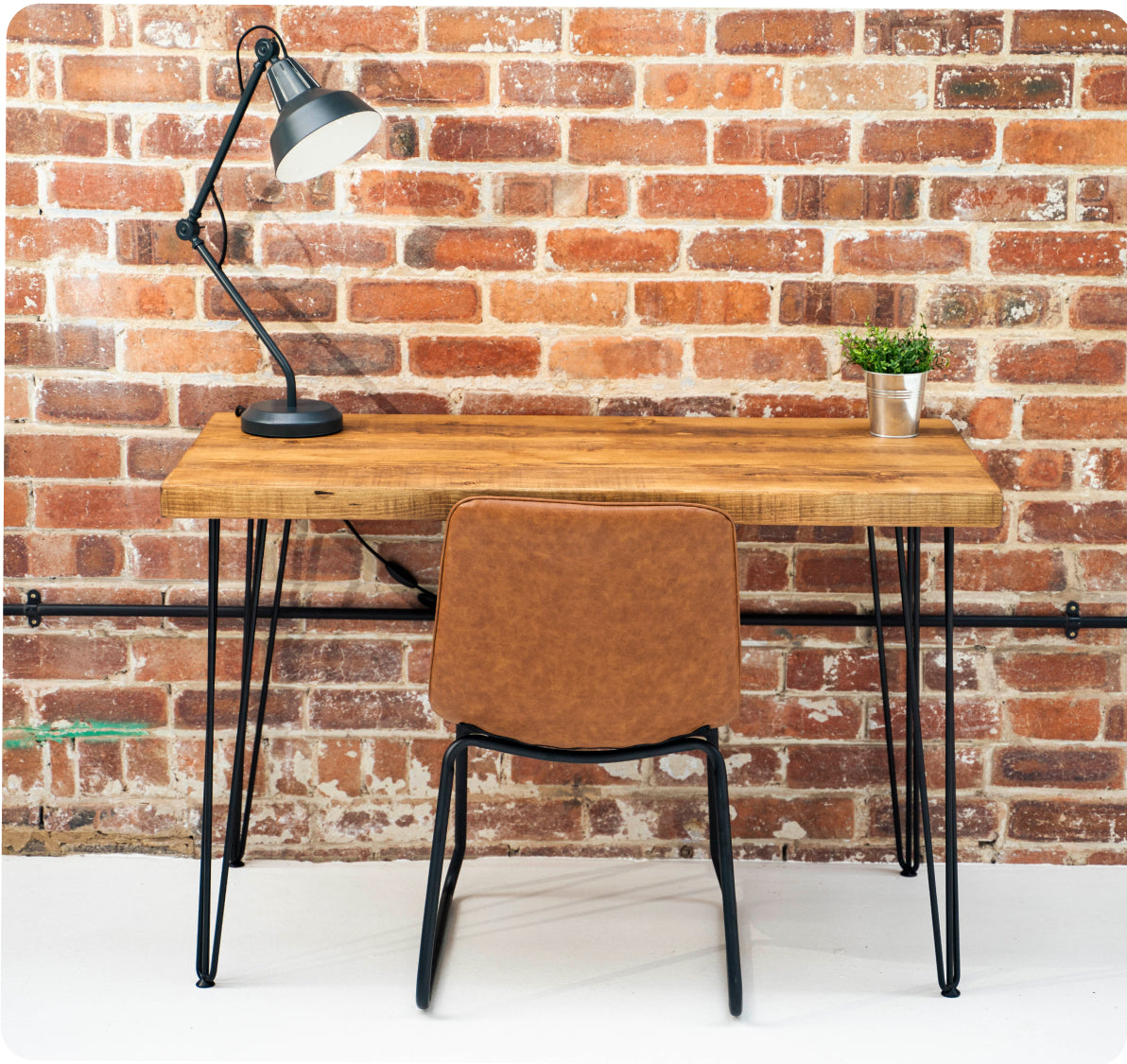 Minimalist Chunky Rustic Hairpin Desk