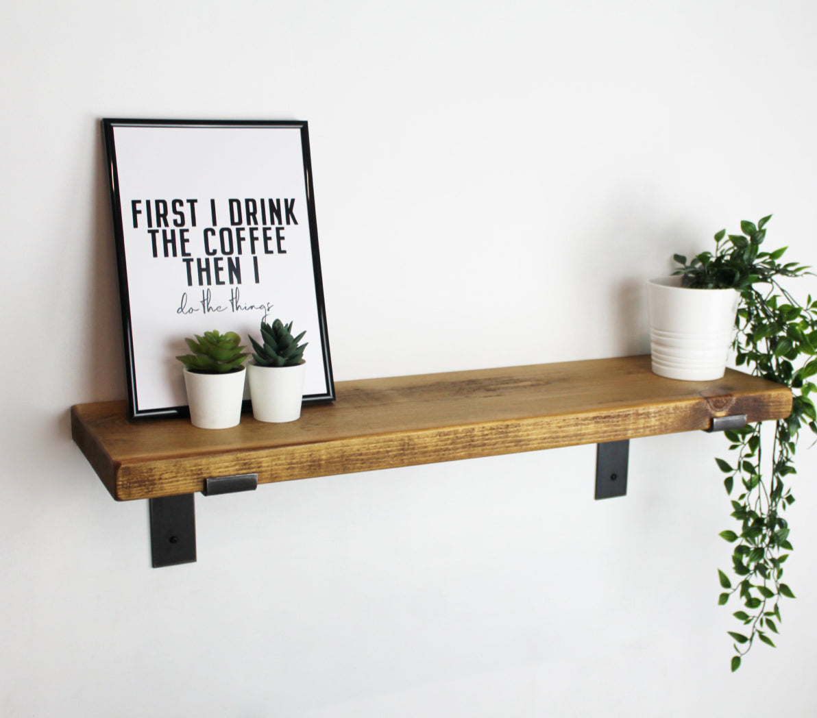 Rustic Wooden Wall Shelves | 22.5cm depth – Rust and Oak