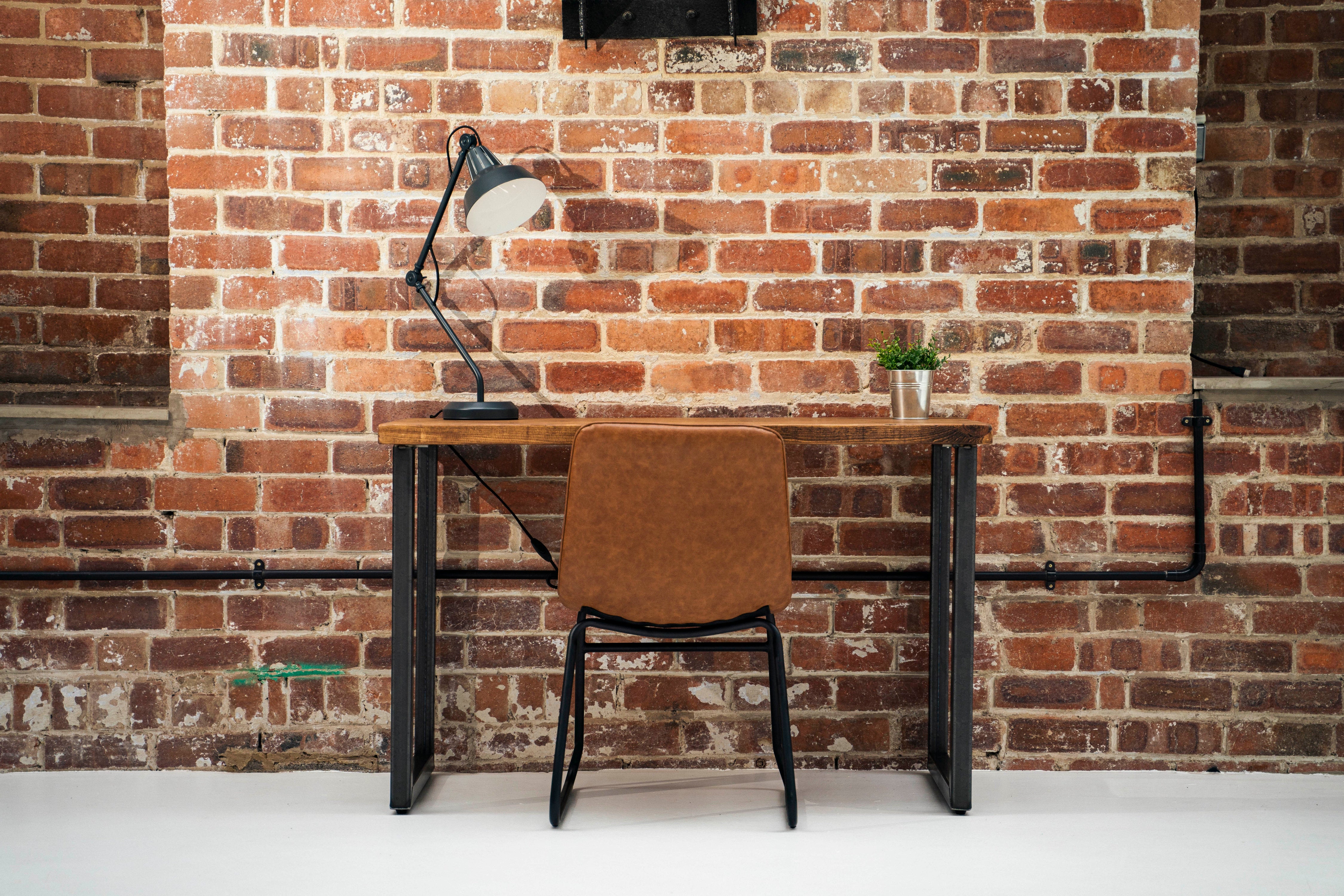 Rustic Industrial Desk Rust And Oak   SlimdeskfrontviewLOWPIX 