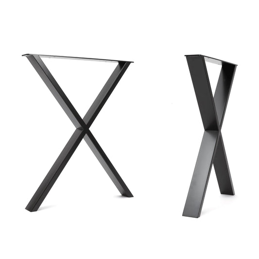 X Frame Industrial Table Legs | 71cm High